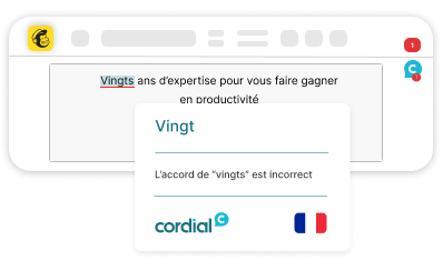 Le correcteur Cordial corrige dans vos logiciels du quotidien comme MailChimp