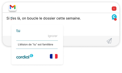 Le correcteur Cordial corrige et reformule vos textes dans Gmail